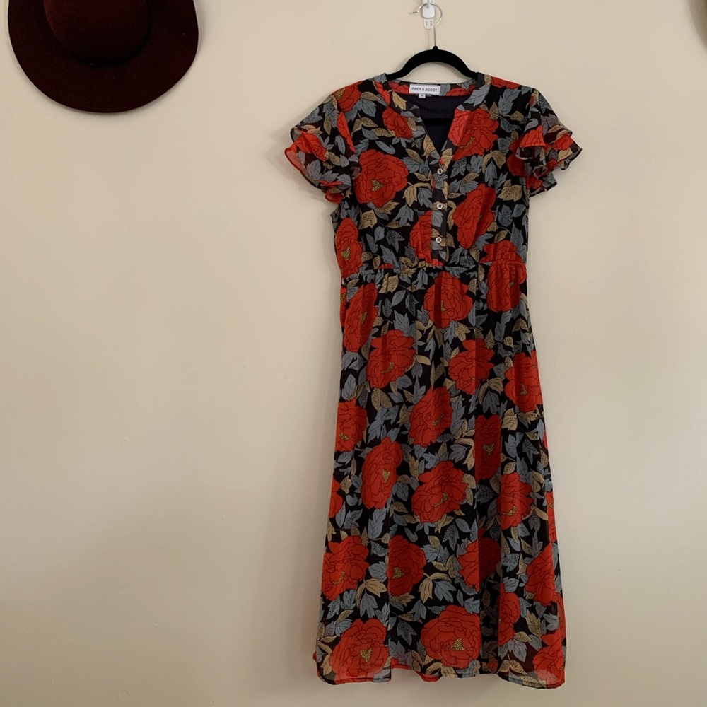 Piper & Scoot Floral Dress - Size M